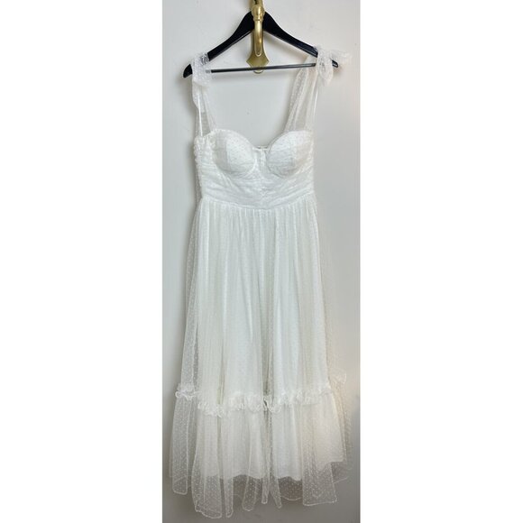 PETAL & PUP Floret Midi Dress in White Size Large - Picture 5 of 10